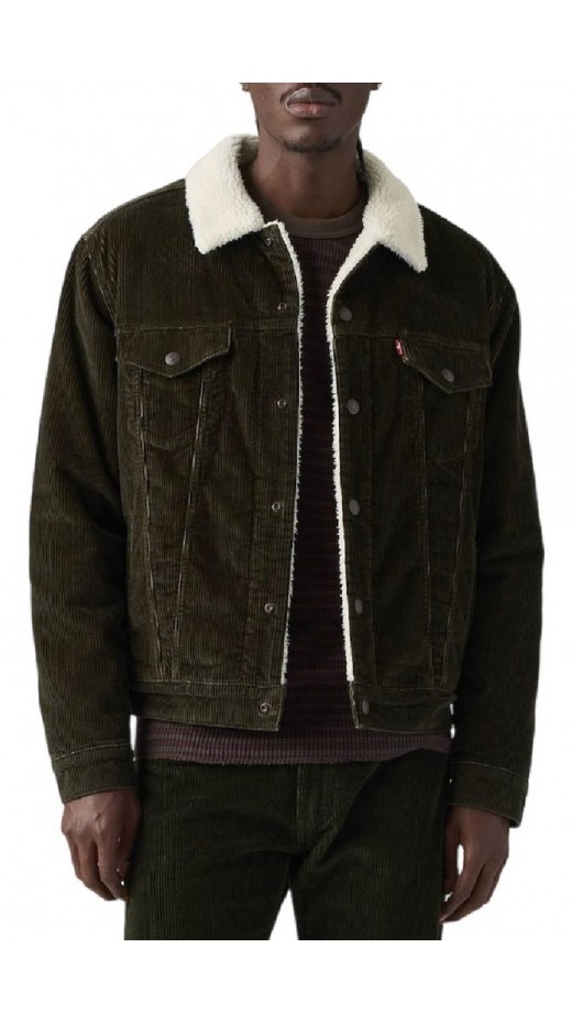 LEVIS TYPE 3 SHERPA TRUCKER JACKET ΜΠΟΥΦΑΝ ΑΝΔΡΙΚΟ DARK GREEN
