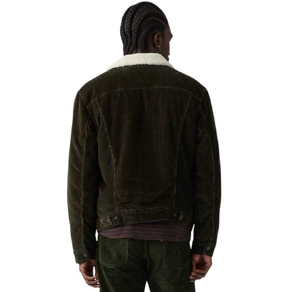 LEVIS TYPE 3 SHERPA TRUCKER JACKET ΜΠΟΥΦΑΝ ΑΝΔΡΙΚΟ DARK GREEN