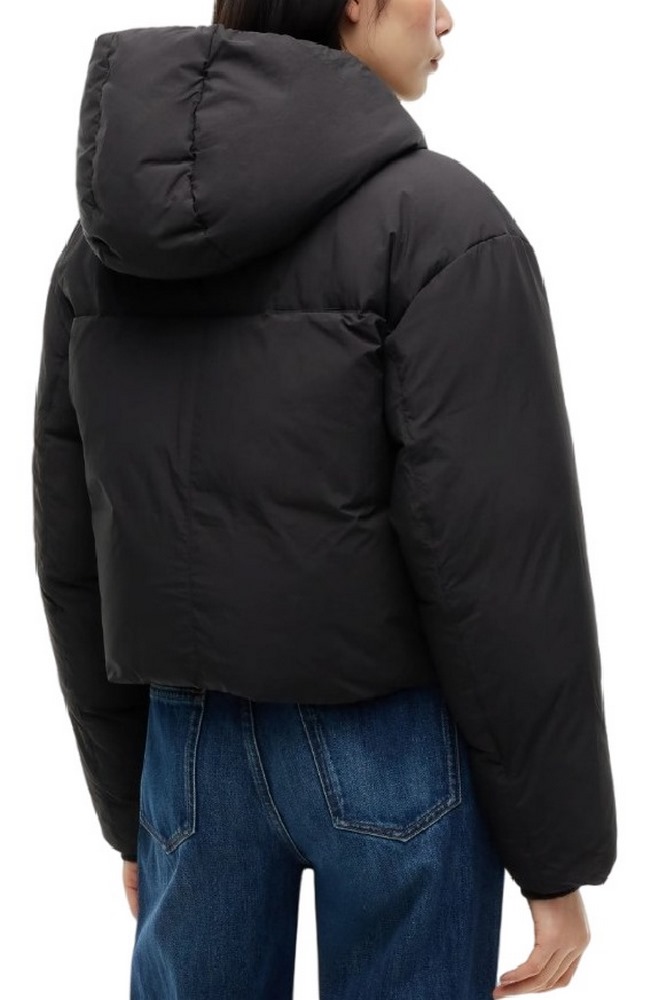 TOMMY JEANS HOODED FLAG PUFFER EXT ΜΠΟΥΦΑΝ ΓΥΝΑΙΚΕΙΟ BLACK