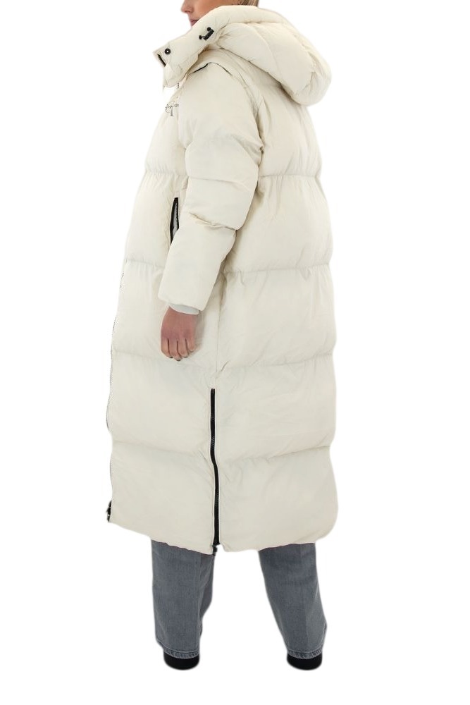 CALVIN KLEIN JEANS REMOVABLE SLEEVES LONG PUFFER ΜΠΟΥΦΑΝ ΓΥΝΑΙΚΕΙΟ ECRU