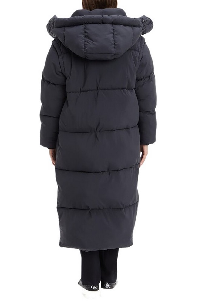 CALVIN KLEIN JEANS REMOVABLE SLEEVES LONG PUFFER ΜΠΟΥΦΑΝ ΓΥΝΑΙΚΕΙΟ BLACK