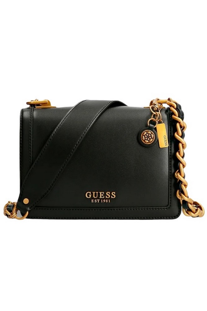 ΤΣΑΝΤΑ ABEY CROSSBODY FLAP ΓΥΝΑΙΚΕΙΑ GUESS BLACK