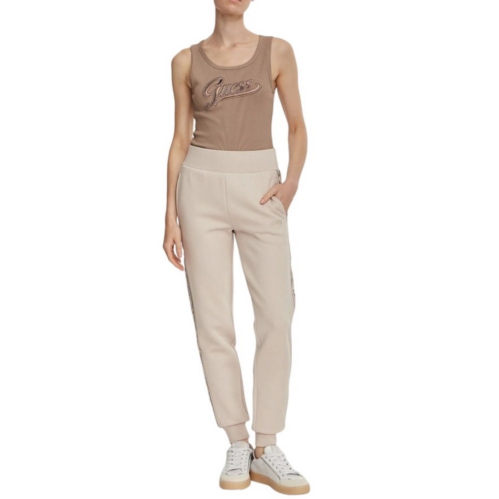 GUESS BRITNEY JOGGER ΦΟΡΜΑ ΠΑΝΤΕΛΟΝΙ ΓΥΝΑΙΚΕΙΟ BEIGE