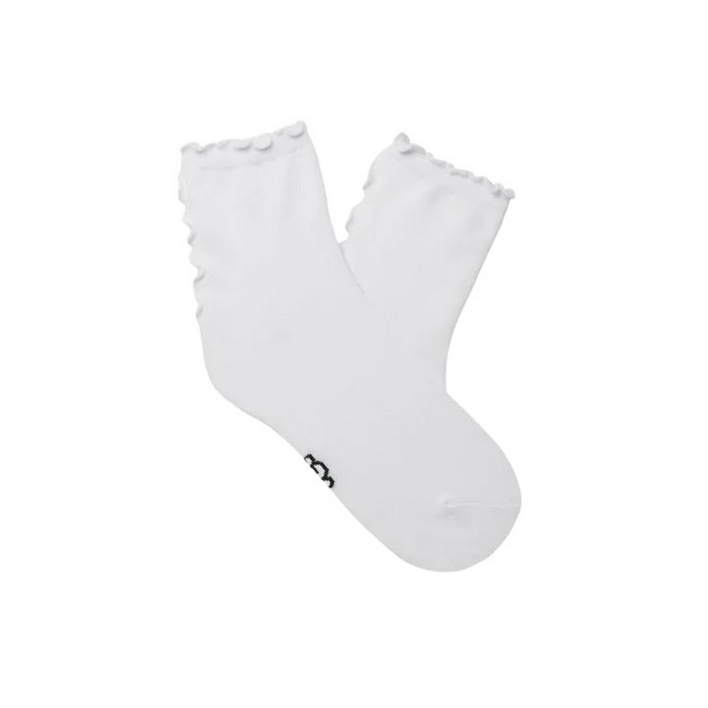 UGG KARSYN LETTUCE EDGE QUARTER II ΜΕΣΑΙΕΣ ΚΑΛΤΣΕΣ ΓΥΝΑΙΚΕΙΕΣ WHITE