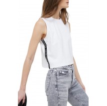 CALVIN KLEIN JEANS LOGO TAPE MILANO LOOSE TOP ΓΥΝΑΙΚΕΙΟ WHITE