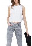 CALVIN KLEIN JEANS LOGO TAPE MILANO LOOSE TOP ΓΥΝΑΙΚΕΙΟ WHITE