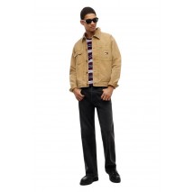 TOMMY JEANS CORD COLLAR CANVAS OVS EXT ΜΠΟΥΦΑΝ ΑΝΔΡΙΚΟ BEIGE