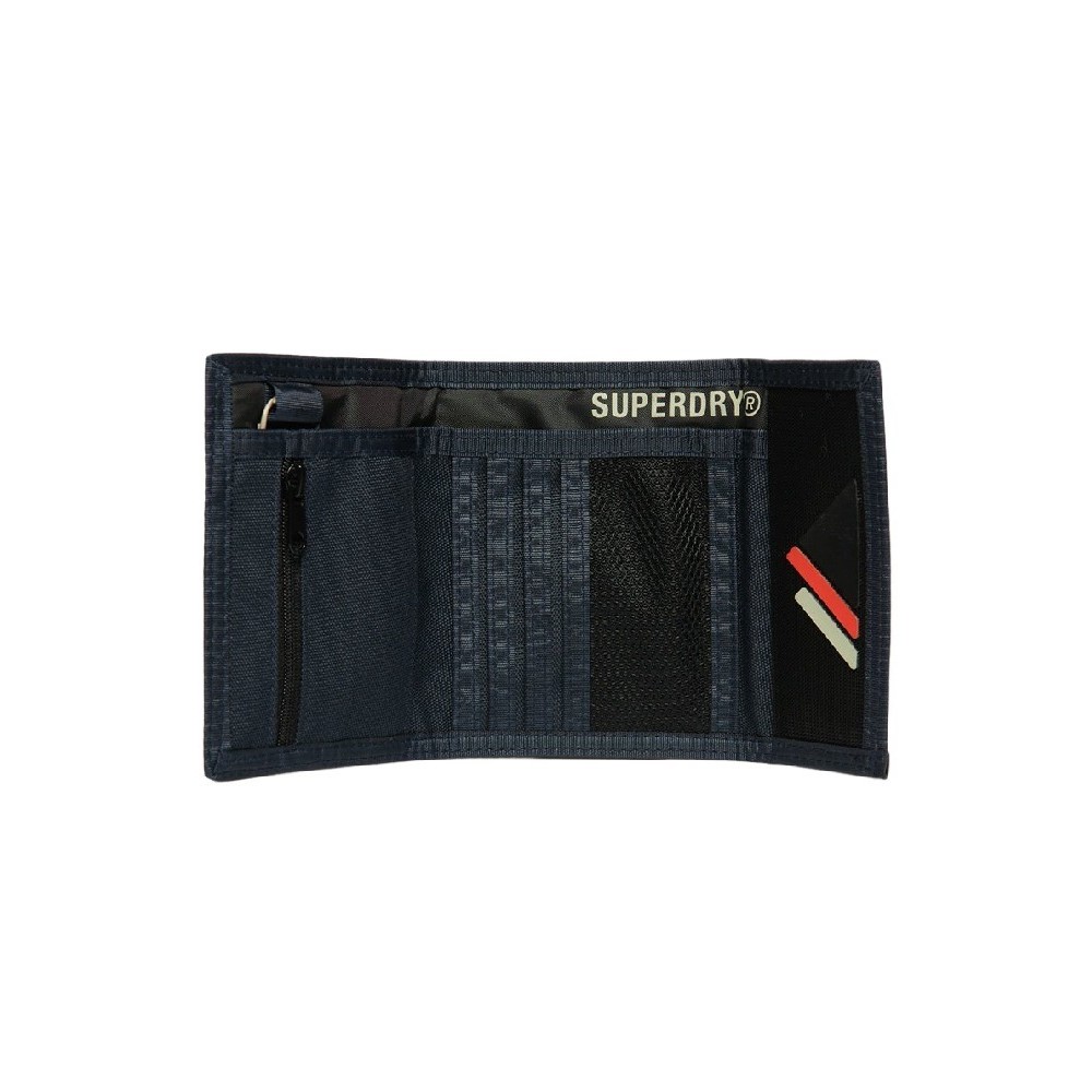 SUPERDRY D2 SDRY TARP TRI-FOLD WALLET UNISEX ΠΟΡΤΟΦΟΛΙ  ΑΝΔΡΙΚΟ NAVY