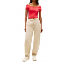 TOMMY JEANS SLIM OFF SHOULDER RIB TOP ΤΟΠ ΓΥΝΑΙΚΕΙΟ RED ALERT