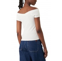 TOMMY JEANS SLIM OFF SHOULDER RIB TOP ΤΟΠ ΓΥΝΑΙΚΕΙΟ ECRU