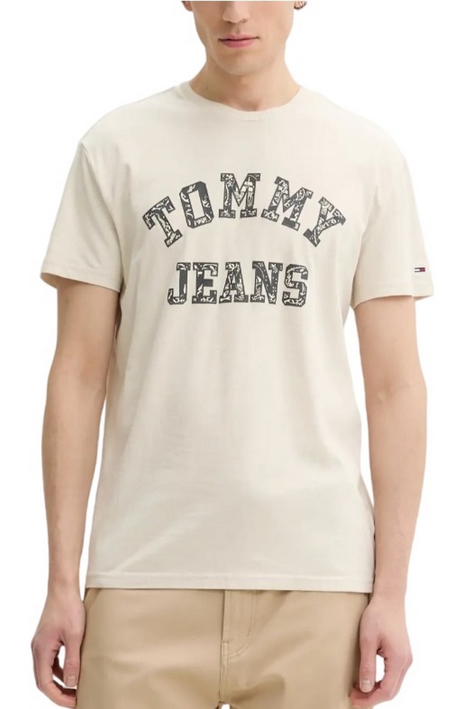 TOMMY JEANS REG PAISLEY COLLEGE TEE EXT T-SHIRT ΜΠΛΟΥΖΑ ΑΝΔΡΙΚΗ NEWSPRINT