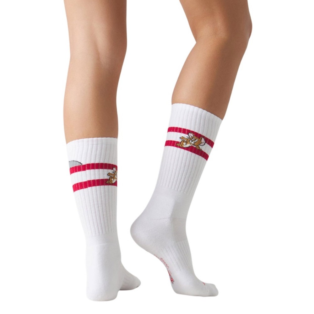 JIMMY LION ATHLETIC TOM AND JERRY ORIGINAL ΚΑΛΤΣΕΣ UNISEX WHITE