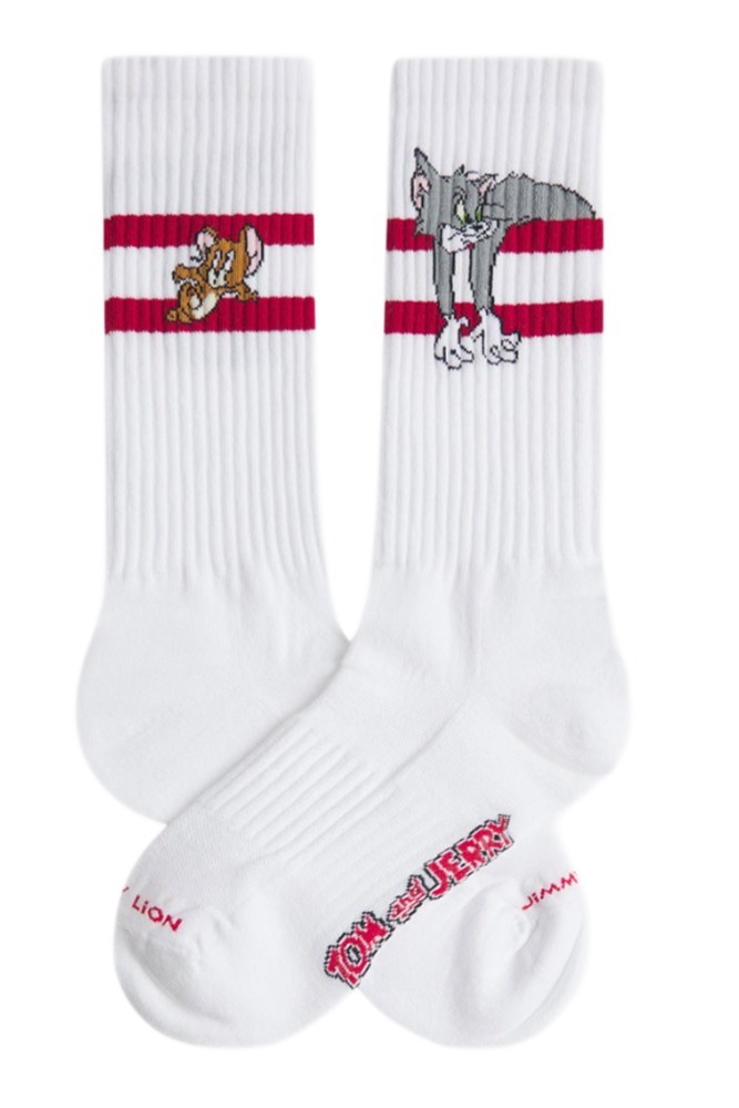 JIMMY LION ATHLETIC TOM AND JERRY ORIGINAL ΚΑΛΤΣΕΣ UNISEX WHITE