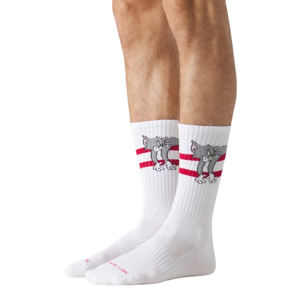 JIMMY LION ATHLETIC TOM AND JERRY ORIGINAL ΚΑΛΤΣΕΣ UNISEX WHITE