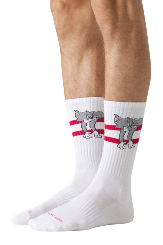 JIMMY LION ATHLETIC TOM AND JERRY ORIGINAL ΚΑΛΤΣΕΣ UNISEX WHITE