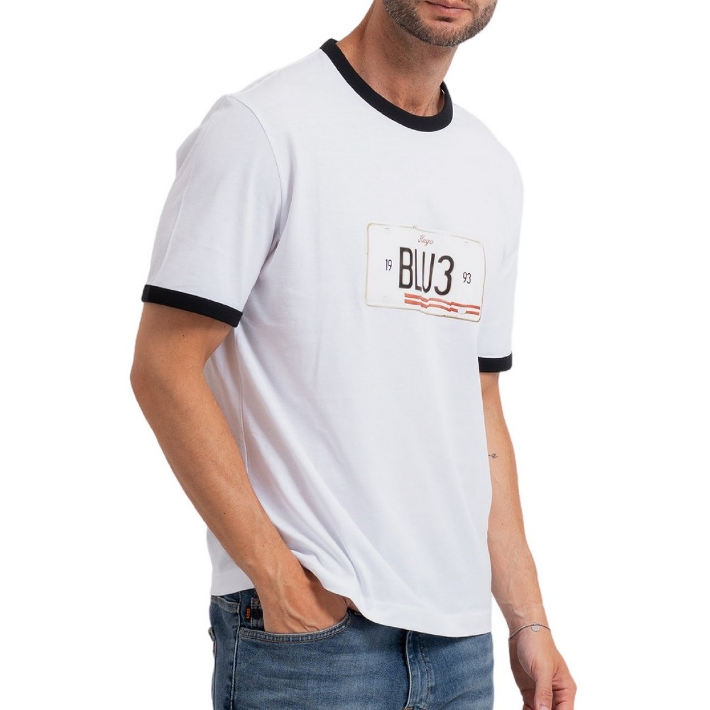 HUGO BOSS NURANGLER T-SHIRT ΜΠΛΟΥΖΑ ΑΝΔΡΙΚΗ WHITE