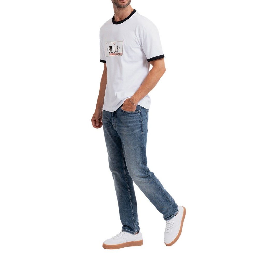 HUGO BOSS NURANGLER T-SHIRT ΜΠΛΟΥΖΑ ΑΝΔΡΙΚΗ WHITE