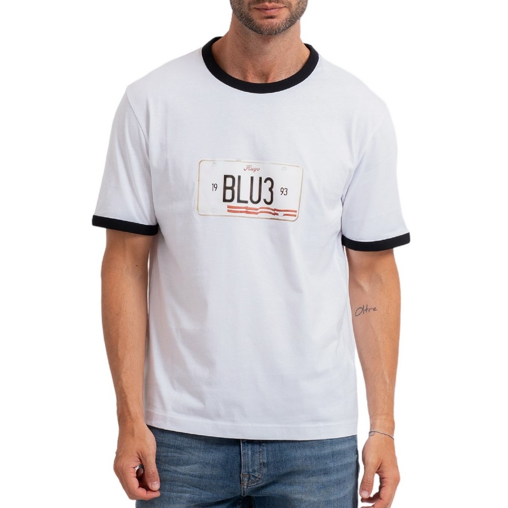 HUGO BOSS NURANGLER T-SHIRT ΜΠΛΟΥΖΑ ΑΝΔΡΙΚΗ WHITE