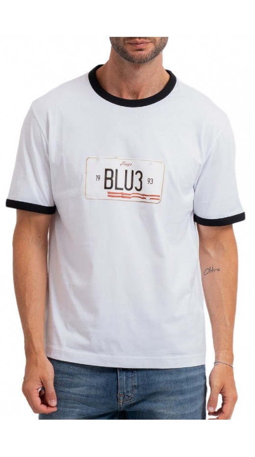 HUGO BOSS NURANGLER T-SHIRT ΜΠΛΟΥΖΑ ΑΝΔΡΙΚΗ WHITE