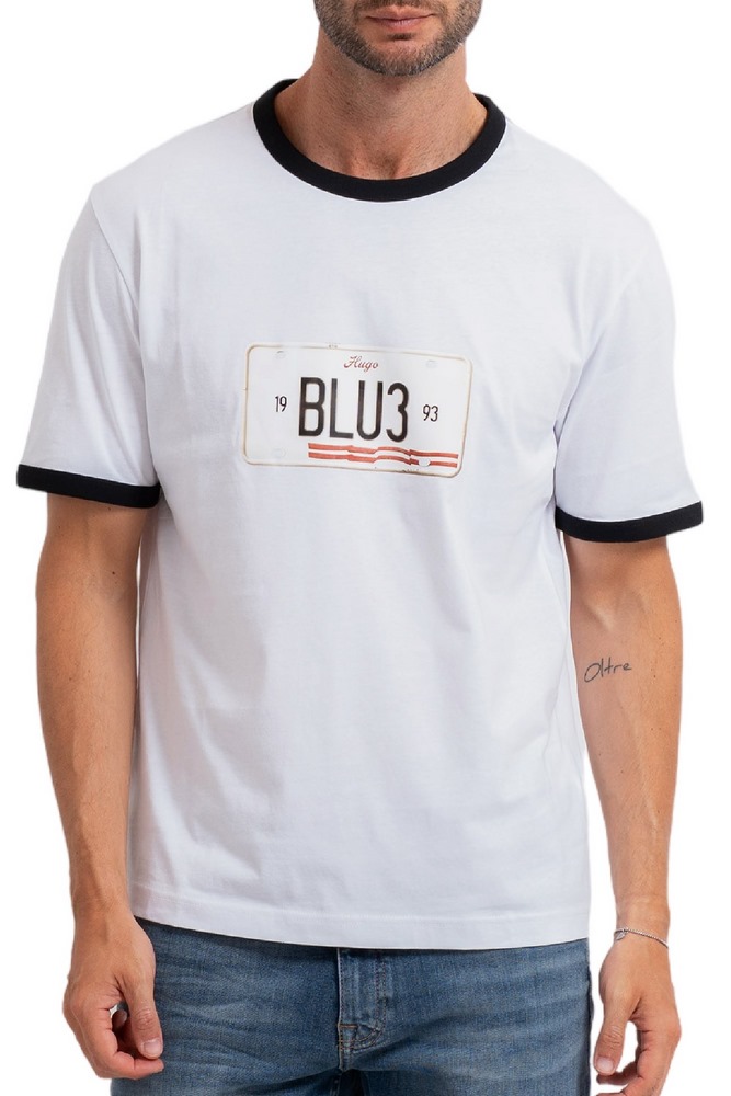 HUGO BOSS NURANGLER T-SHIRT ΜΠΛΟΥΖΑ ΑΝΔΡΙΚΗ WHITE