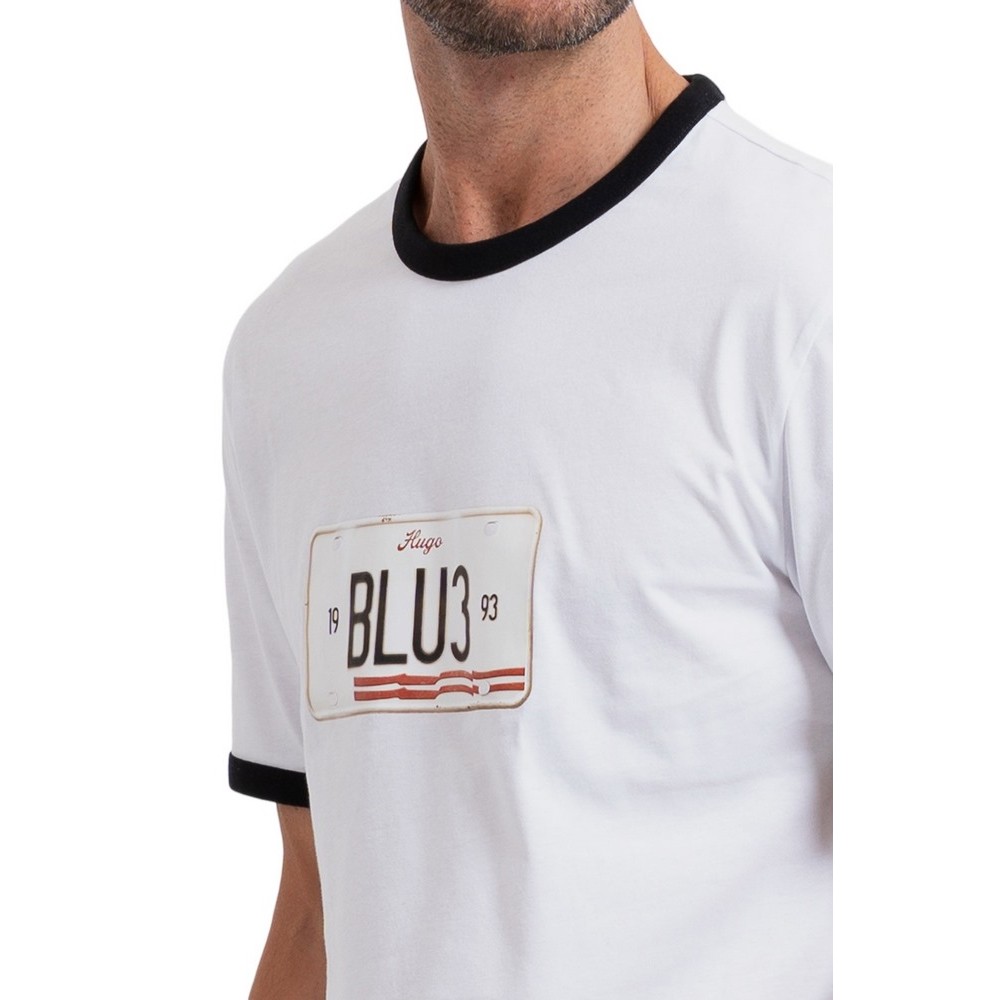 HUGO BOSS NURANGLER T-SHIRT ΜΠΛΟΥΖΑ ΑΝΔΡΙΚΗ WHITE