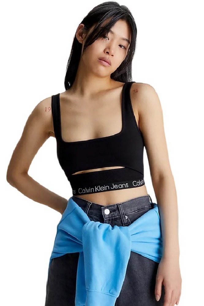 CALVIN KLEIN JEANS TAPE STRAPPY MILANO TOP ΓΥΝΑΙΚΕΙΟ BLACK
