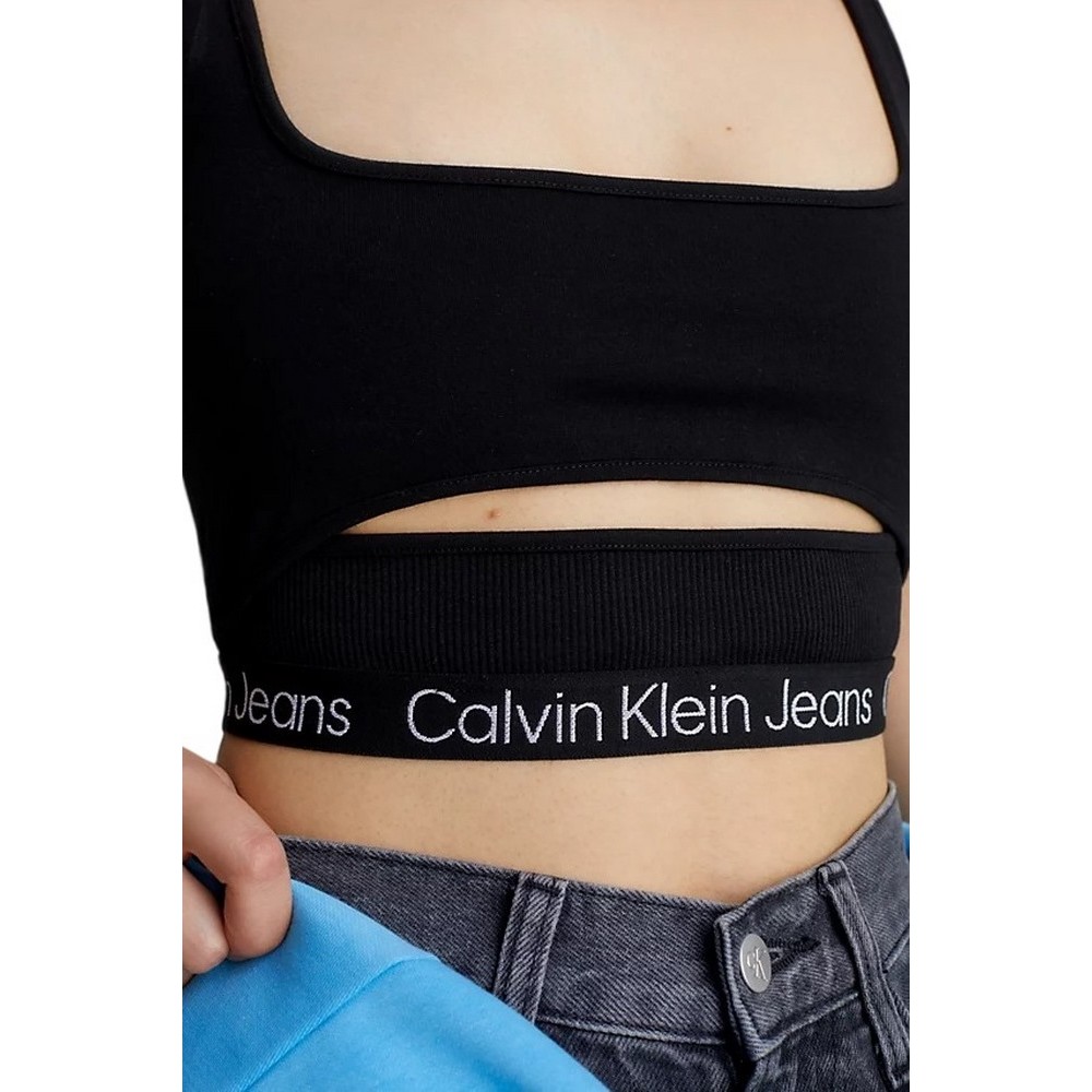 CALVIN KLEIN JEANS TAPE STRAPPY MILANO TOP ΓΥΝΑΙΚΕΙΟ BLACK