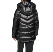 DKNY PEARALIZED HOODED PUFFER JACKET ΜΠΟΥΦΑΝ ΓΥΝΑΙΚΕΙΟ BLACK