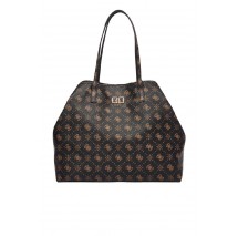 GUESS EMELIE LOGO LARGE 2 IN 1 TOTE ΤΣΑΝΤΑ ΓΥΝΑΙΚΕΙΑ COFFEE