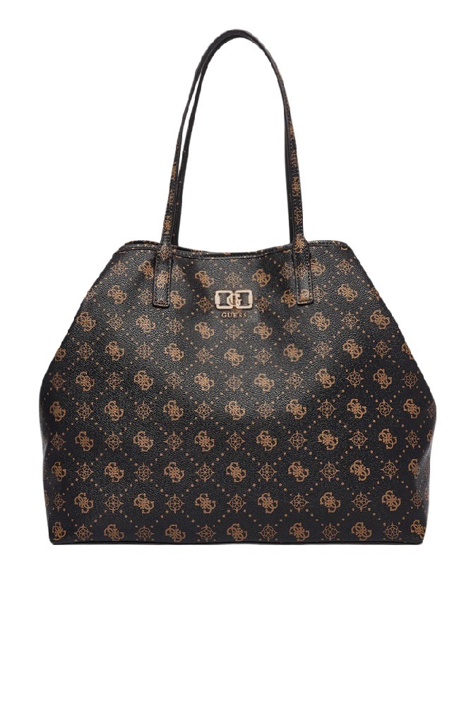 GUESS EMELIE LOGO LARGE 2 IN 1 TOTE ΤΣΑΝΤΑ ΓΥΝΑΙΚΕΙΑ COFFEE