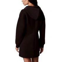 CALVIN KLEIN JEANS SCUBA FIT & FLARE ZIP HOODIE ΦΟΡΕΜΑ ΦΟΥΤΕΡ ΓΥΝΑΙΚΕΙΟ BLACK