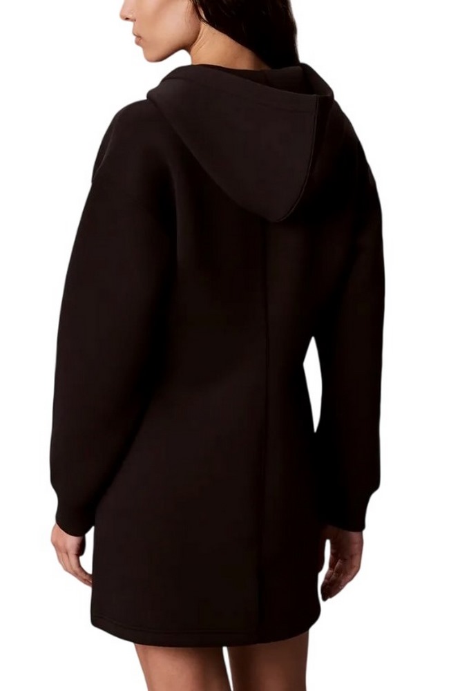 CALVIN KLEIN JEANS SCUBA FIT & FLARE ZIP HOODIE ΦΟΡΕΜΑ ΦΟΥΤΕΡ ΓΥΝΑΙΚΕΙΟ BLACK