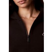 CALVIN KLEIN JEANS SCUBA FIT & FLARE ZIP HOODIE ΦΟΡΕΜΑ ΦΟΥΤΕΡ ΓΥΝΑΙΚΕΙΟ BLACK