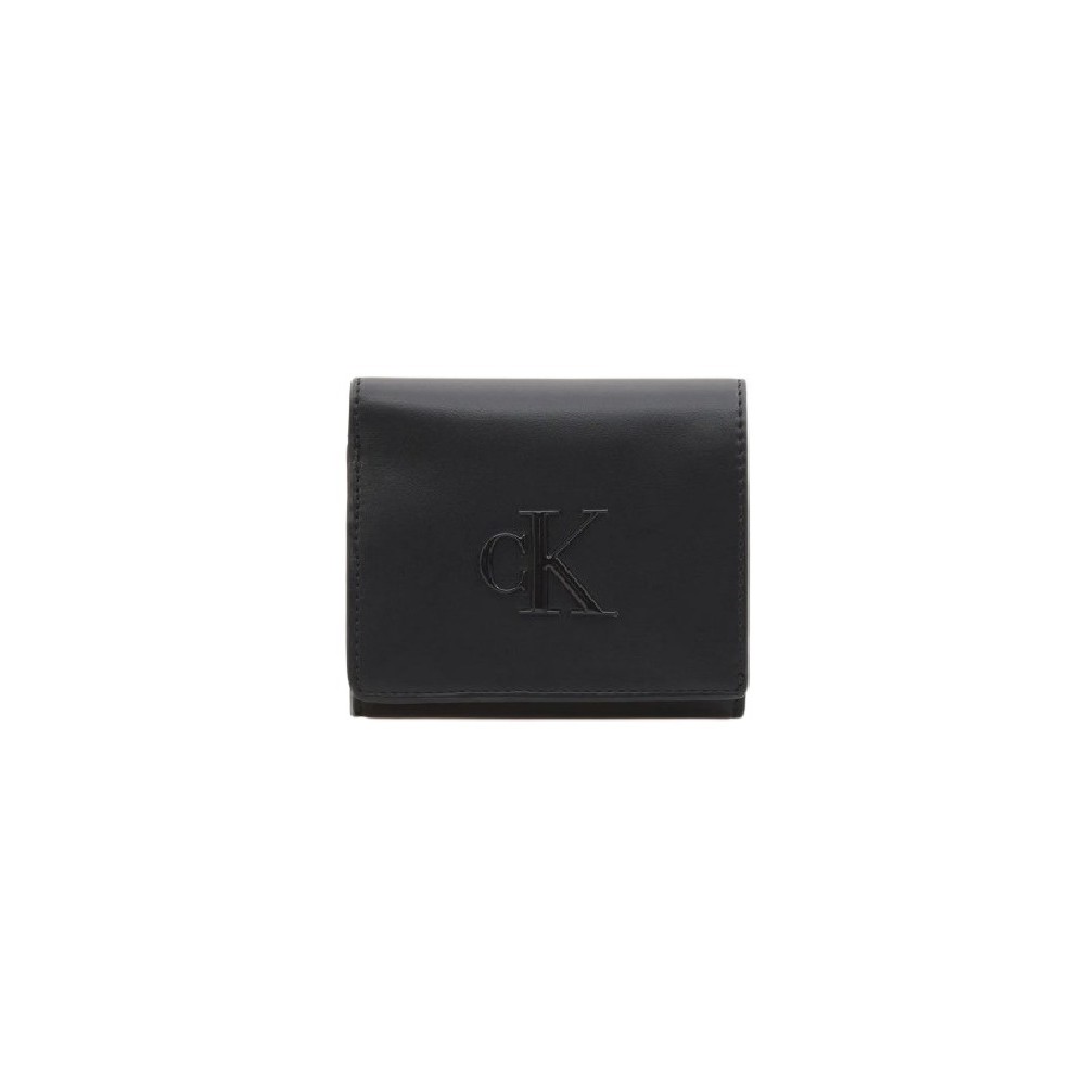 CALVIN KLEIN BOLD CK MEDIUM BIFOLD ΠΟΡΤΟΦΟΛΙ ΓΥΝΑΙΚΕΙΟ BLACK