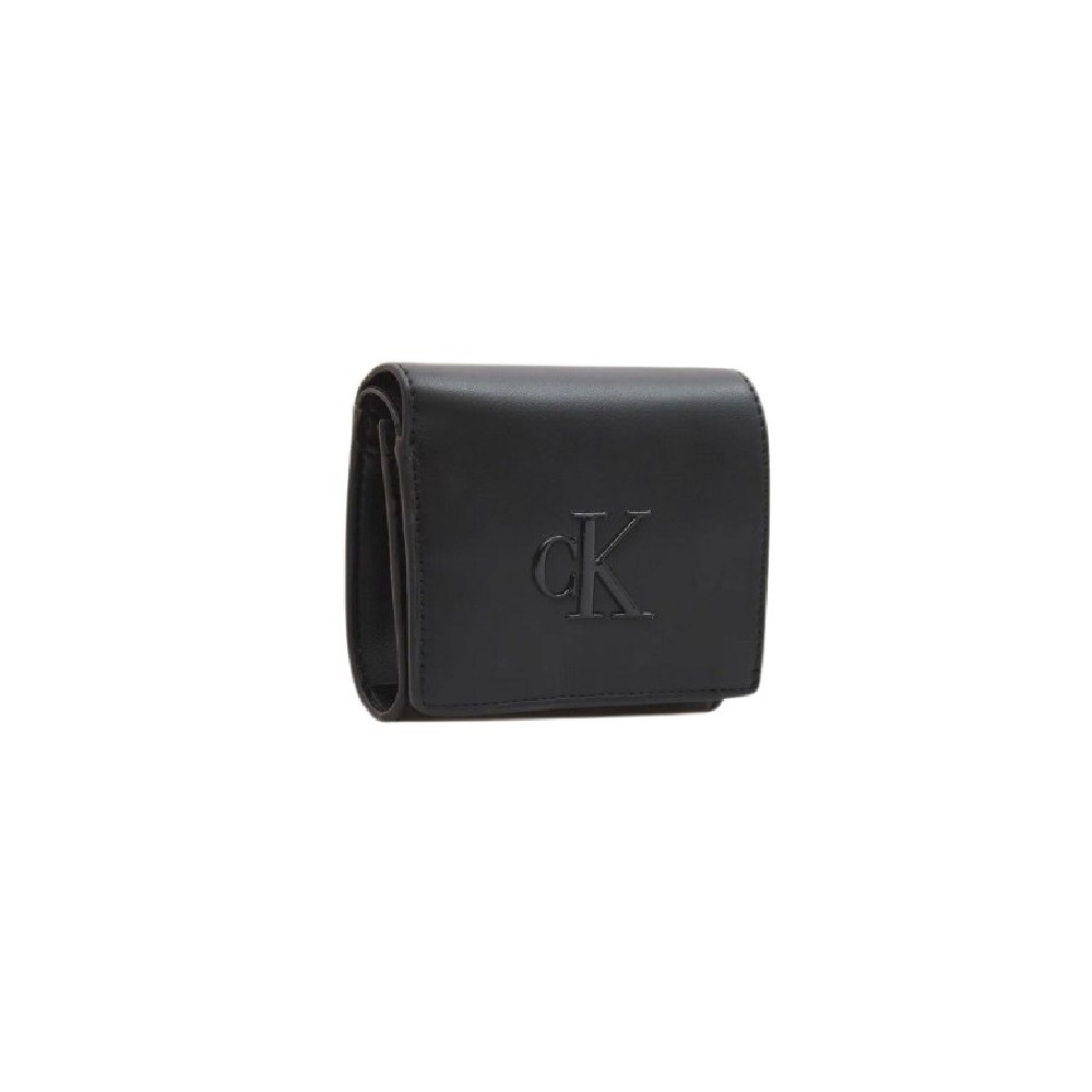CALVIN KLEIN BOLD CK MEDIUM BIFOLD ΠΟΡΤΟΦΟΛΙ ΓΥΝΑΙΚΕΙΟ BLACK