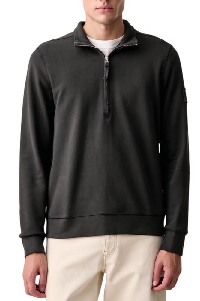 CALVIN KLEIN JEANS EU 350TERRY BADGE QTR ZIP ΜΠΛΟΥΖΑ ΦΟΥΤΕΡ ΑΝΔΡΙΚΗ ANTHRACHITE