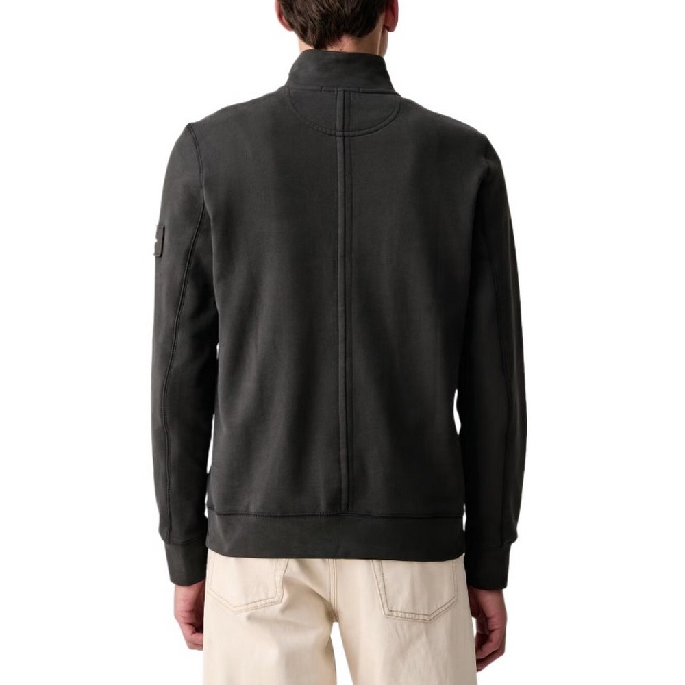 CALVIN KLEIN JEANS EU 350TERRY BADGE QTR ZIP ΜΠΛΟΥΖΑ ΦΟΥΤΕΡ ΑΝΔΡΙΚΗ ANTHRACHITE