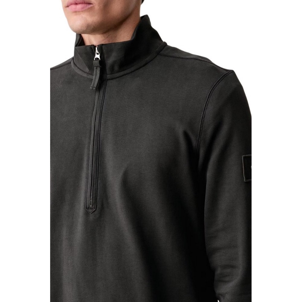 CALVIN KLEIN JEANS EU 350TERRY BADGE QTR ZIP ΜΠΛΟΥΖΑ ΦΟΥΤΕΡ ΑΝΔΡΙΚΗ ANTHRACHITE
