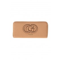 GUESS ISOLA SLG LARGE ZIP AROUND ΠΟΡΤΟΦΟΛΙ ΓΥΝΑΙΚΕΙΟ BEIGE