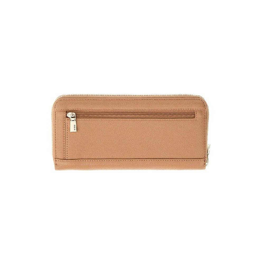GUESS ISOLA SLG LARGE ZIP AROUND ΠΟΡΤΟΦΟΛΙ ΓΥΝΑΙΚΕΙΟ BEIGE