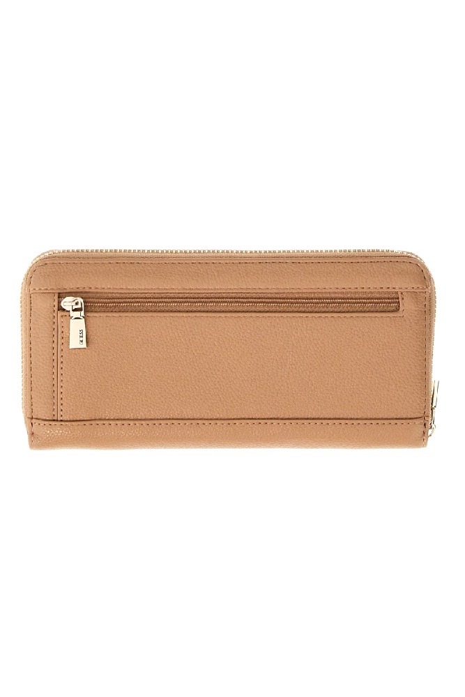 GUESS ISOLA SLG LARGE ZIP AROUND ΠΟΡΤΟΦΟΛΙ ΓΥΝΑΙΚΕΙΟ BEIGE
