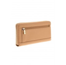 GUESS ISOLA SLG LARGE ZIP AROUND ΠΟΡΤΟΦΟΛΙ ΓΥΝΑΙΚΕΙΟ BEIGE