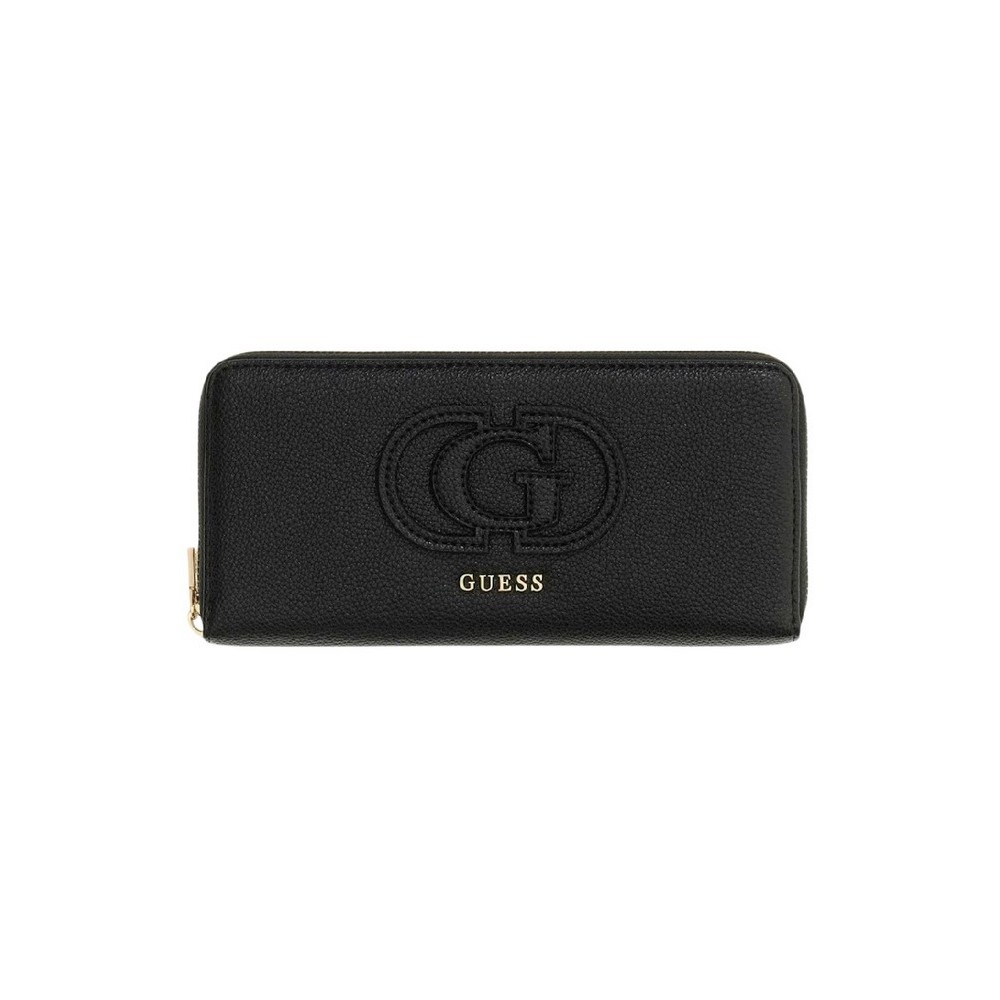 GUESS ISOLA SLG LARGE ZIP AROUND ΠΟΡΤΟΦΟΛΙ ΓΥΝΑΙΚΕΙΟ BLACK