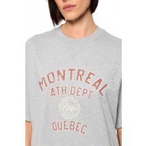 HUGO BOSS DAVELEY JERSEY T-SHIRT ΜΠΛΟΥΖΑ ΓΥΝΑΙΚΕΙΑ GREY