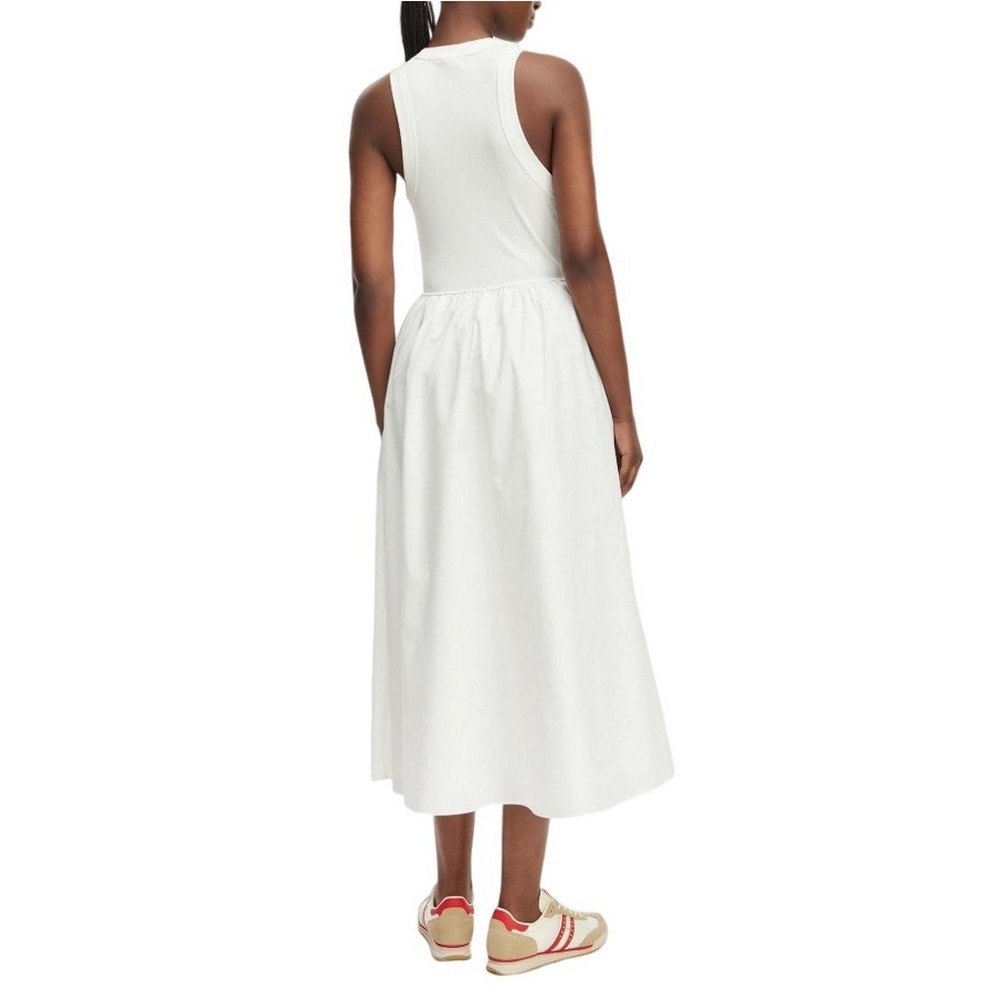 TOMMY JEANS RIB POPLIN TANK DRESS EXT ΦΟΡΕΜΑ ΓΥΝΑΙΚΕΙΟ ECRU