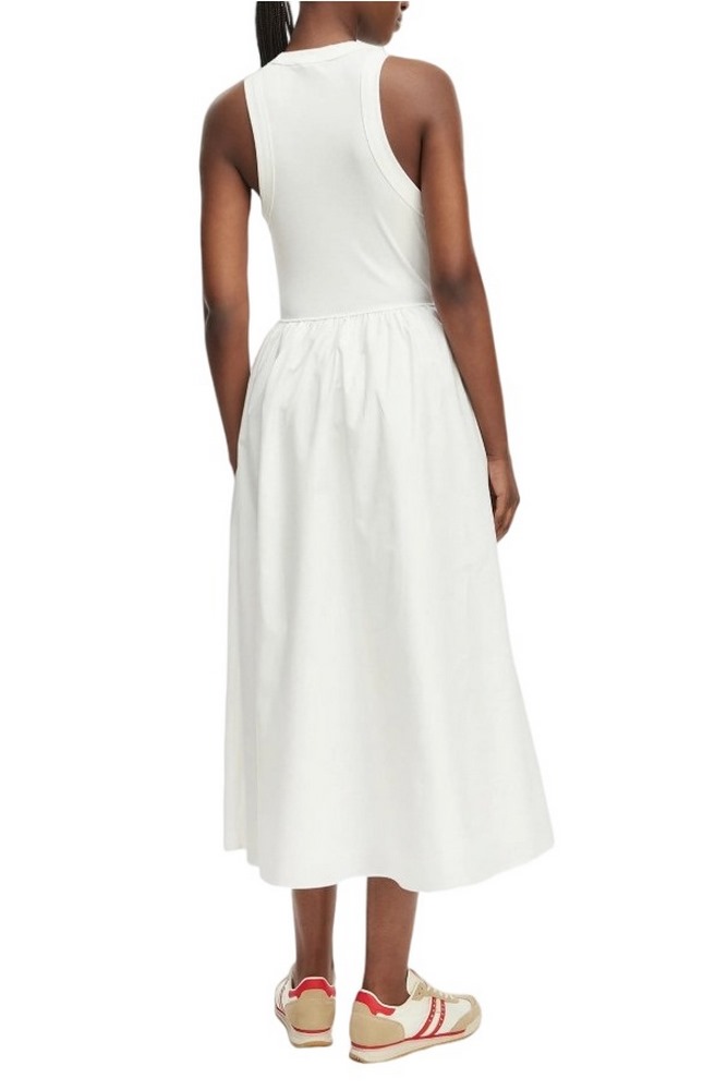 TOMMY JEANS RIB POPLIN TANK DRESS EXT ΦΟΡΕΜΑ ΓΥΝΑΙΚΕΙΟ ECRU
