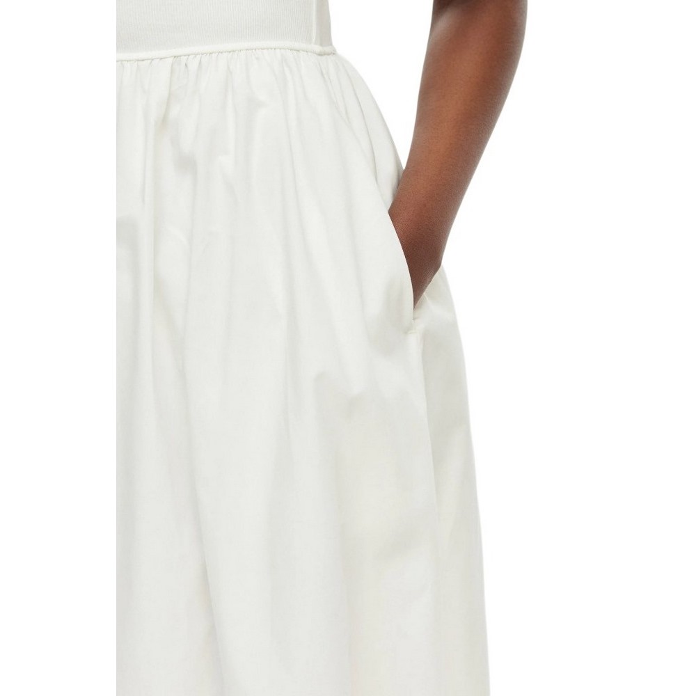 TOMMY JEANS RIB POPLIN TANK DRESS EXT ΦΟΡΕΜΑ ΓΥΝΑΙΚΕΙΟ ECRU