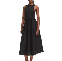 TOMMY JEANS RIB POPLIN TANK DRESS EXT ΦΟΡΕΜΑ ΓΥΝΑΙΚΕΙΟ BLACK