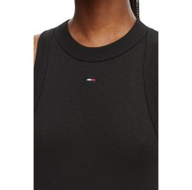 TOMMY JEANS RIB POPLIN TANK DRESS EXT ΦΟΡΕΜΑ ΓΥΝΑΙΚΕΙΟ BLACK