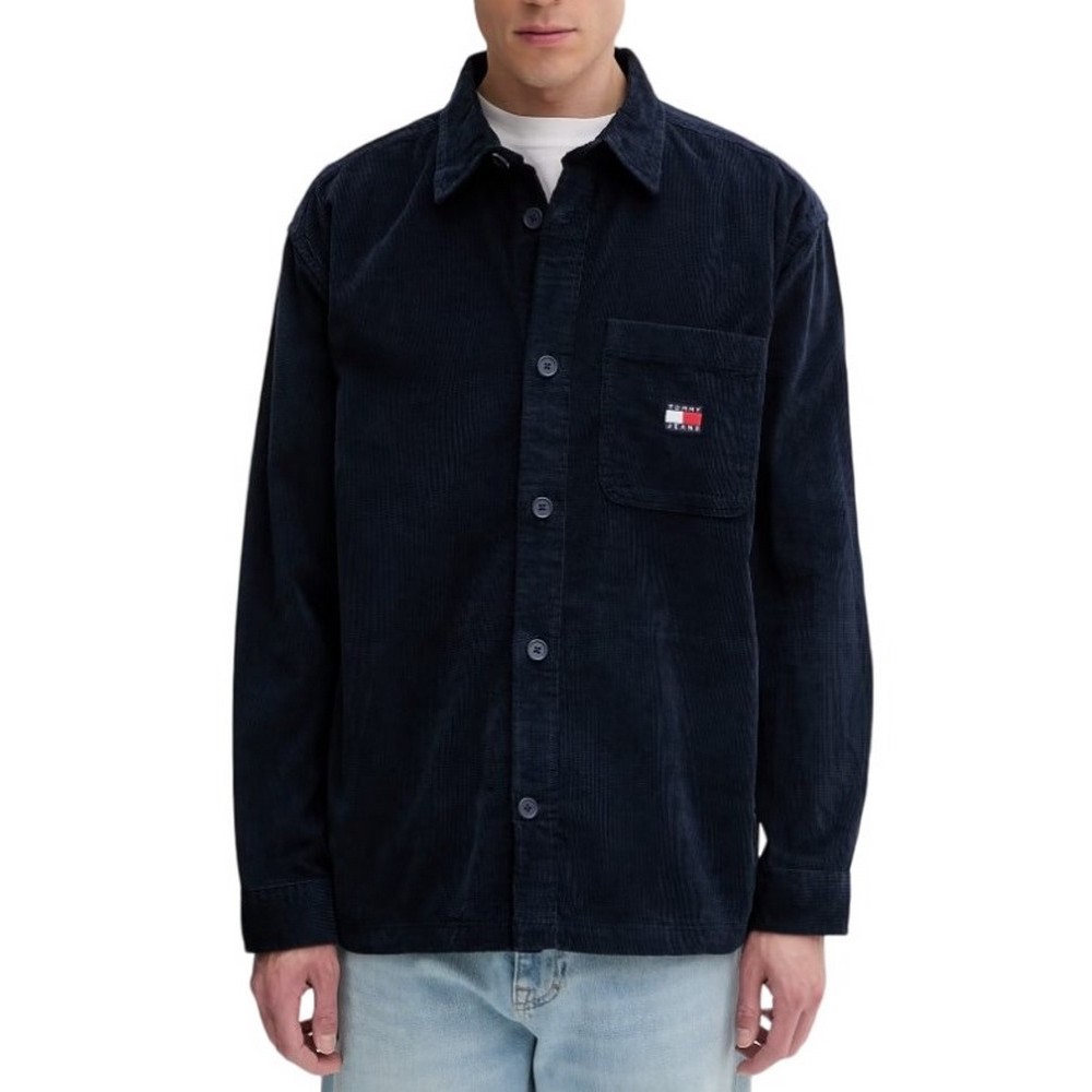 TOMMY JEANS BRICK CORD OVERSHIRT EXT ΠΟΥΚΑΜΙΣΟ ΑΝΔΡΙΚΟ NAVY